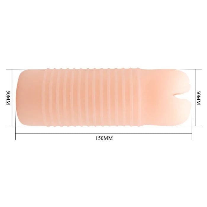 Baile Mini Vagina ultra-realistic masturbator with pink ribbed 150mm tip