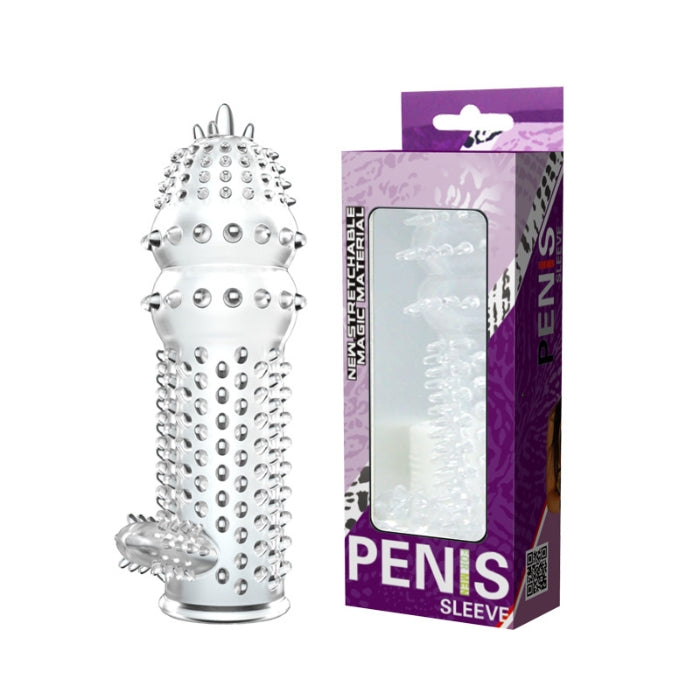 Lady Jane Adult Sex Shop | Baile Textured Penis Sleeve - Clear | Adult Sex Toys for Men, Category_Sex Toys,