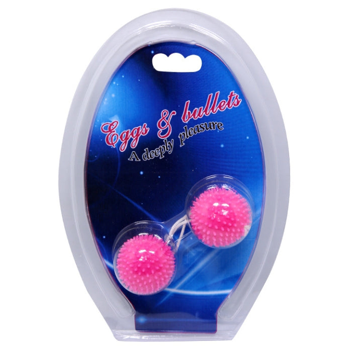 Pink spiky Baile Twin Ball kegel duo in cosmic packaging