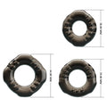 Dark brown translucent silicone Baile Yvonne cock ring with bumps