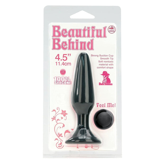 Beautiful Behind Anal Plug in Medium Black – a versatile toy designed to enhance your anal pleasure. Crafted with premium materials, this plug boasts a sleek black design and a flared shape for safe and comfortable use. With a total length of 11.5cm and a penetrating length of 10cm, this plug provides ample stimulation while remaining manageable for beginners. Its progressive diameter, ranging from 1 to 2.8cm, ensures a gradual and satisfying stretch.