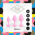 Whether you're looking for an introduction to anal sex toys or extra stimulation during sex, the FeelzToys Bibi butt plug unisex set is an excellent option for you. Dimensions: Small - 77 x 3 x 35 mm, weight: 28g Medium - 87 x 35 x 35 mm, weight: 44g Large - 97 x 4 x 35 mm, weight: 65g