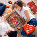 Two players engaging in the Board Game Monogamy, emphasizing communication and strategy