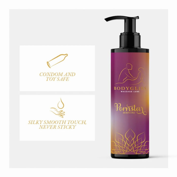 Lady Jane Adult Sex Shop | Bodygliss Massage Oil & Lube - Pornstar Martini (150ml)