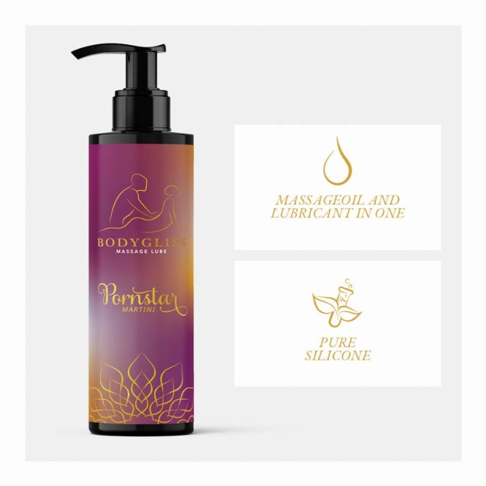Lady Jane Adult Sex Shop | Bodygliss Massage Oil & Lube - Pornstar Martini (150ml)