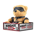 Bondage Bearz Charlie Chains: tan teddy bear in black harness and blindfold