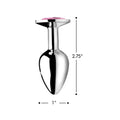 Booty Sparks light Pink Gem Weighted Anal Plug! The weighted base adds a comfortable and satisfying weight. Size small 2.75 inches long and 1 inch wide.