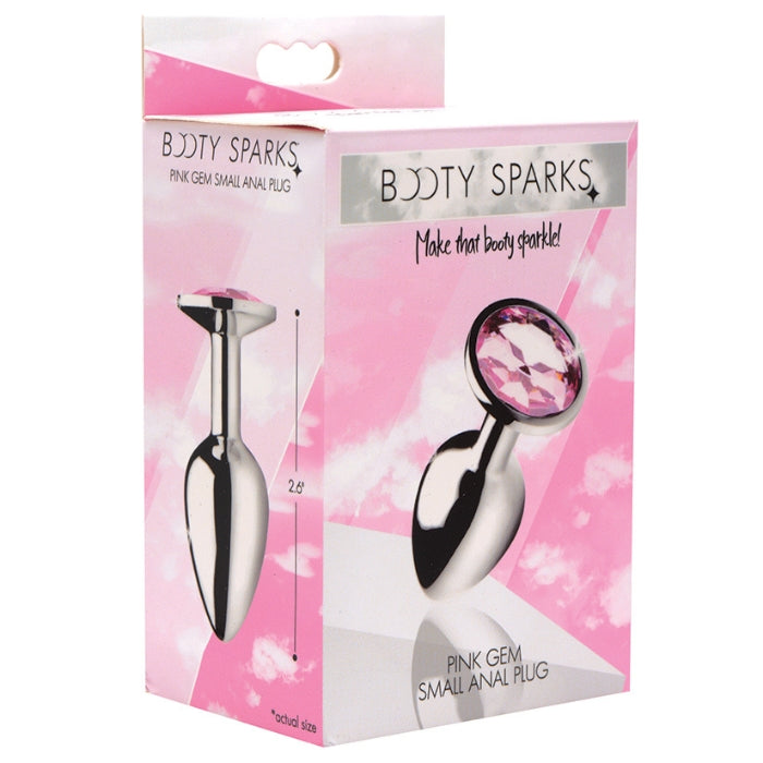 Booty Sparks light Pink Gem Weighted Anal Plug! The weighted base adds a comfortable and satisfying weight