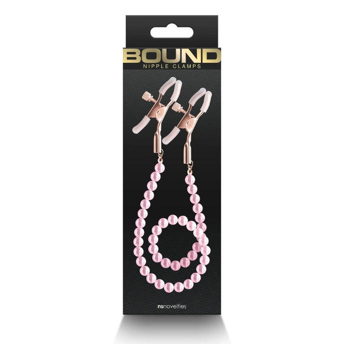 Lady Jane Adult Sex Shop | Bound Nipple Clamps Pink Pearls