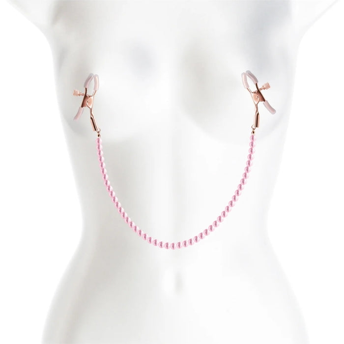 Lady Jane Adult Sex Shop | Bound Nipple Clamps Pink Pearls