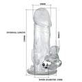 Transparent Brave Man Penis Sleeve with Vibrator for enhanced pleasure and prostate massage