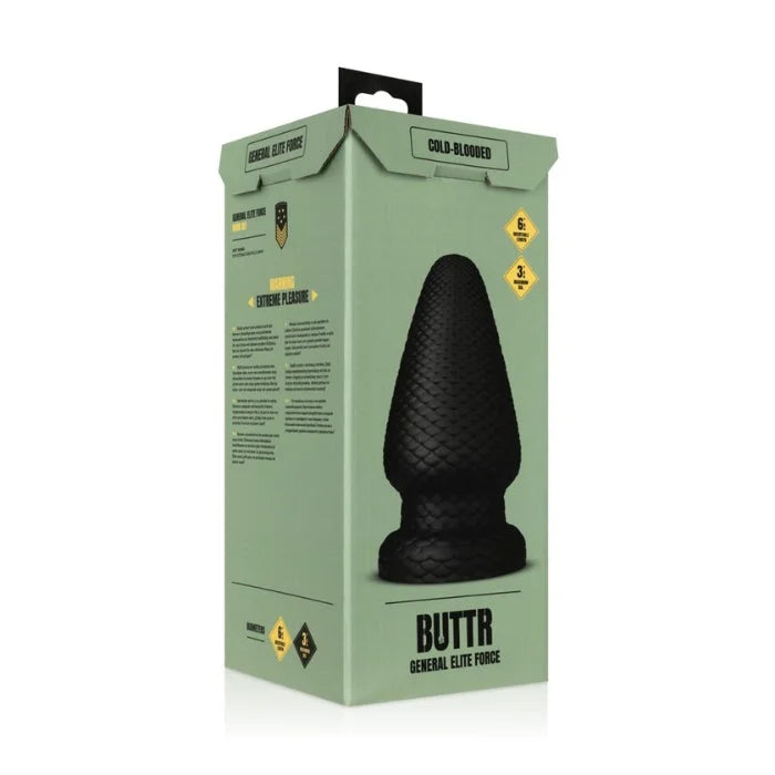 Lady Jane Adult Sex Shop | BUTTR Cold Blooded Scaled Anal Plug - Black