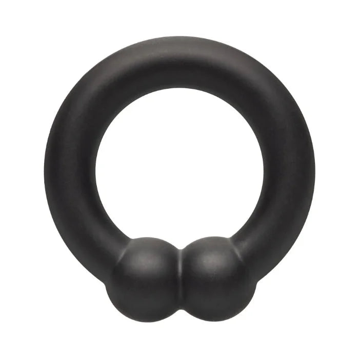 Black Calexotics Silicone Alpha cock ring with rounded protrusions