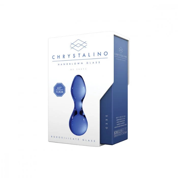 Lady Jane Adult Sex Shop | Chrystalino Seed Glass Anal Plug Blue