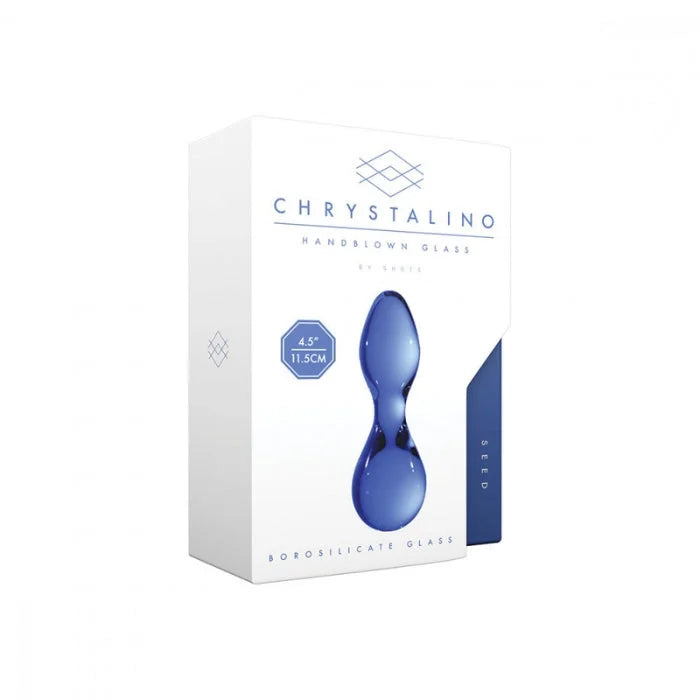 Lady Jane Adult Sex Shop | Chrystalino Seed Glass Anal Plug Blue