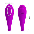 This rechargeable clitoral and G-spot vibrator will bring you and your partner incredible sensual pleasure. Featuring two motors with 12 vibration modes, it is designed for internal and external stimulation during foreplay and sex. It has a user-friendly remote and you can hand over the remote to your partner and enjoy hands-free pleasure. USB supported.