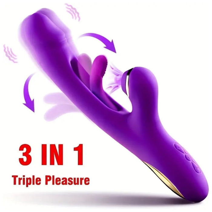 Lady Jane Adult Sex Shop | Clitoral Sucker/Licker and G-Spot Vibrator - Flap Purple