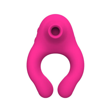 The Clit Sucker Ring was designed to be versatile and perfect for couples. Use the bottom of the toy which has 7 vibration modes for pinpointed clitoral stimulation or use the top suction head which has 7 modes to draw the blood to the clitoris for more sensitivity. The product is great for dual penetration, as a couples ring or nipple play. USB rechargeable, waterproof and made from a body safe silicone.