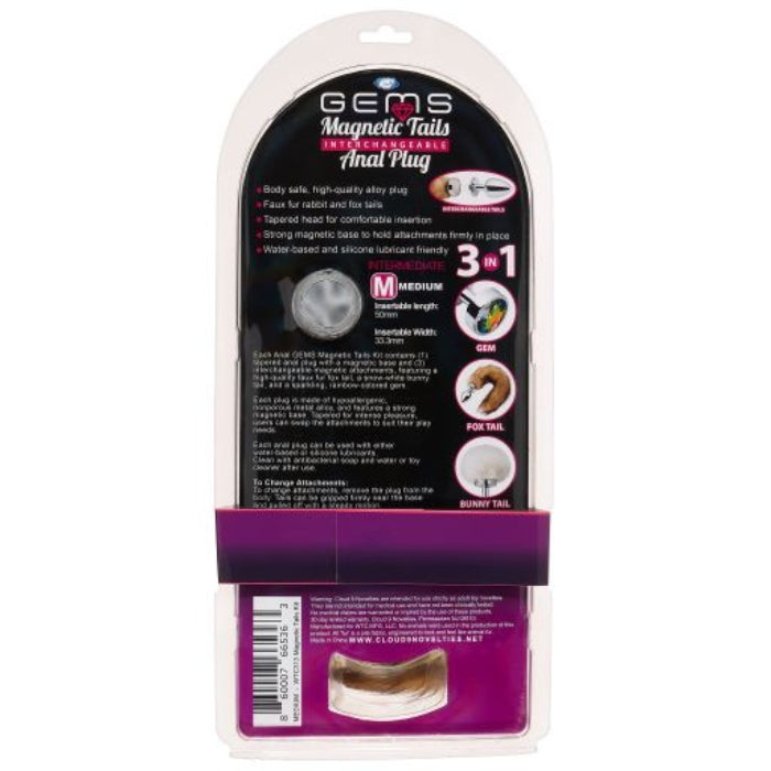 Lady Jane Adult Sex Shop | Cloud 9 3 in1 Magnetic Tails Medium Anal Plug Set