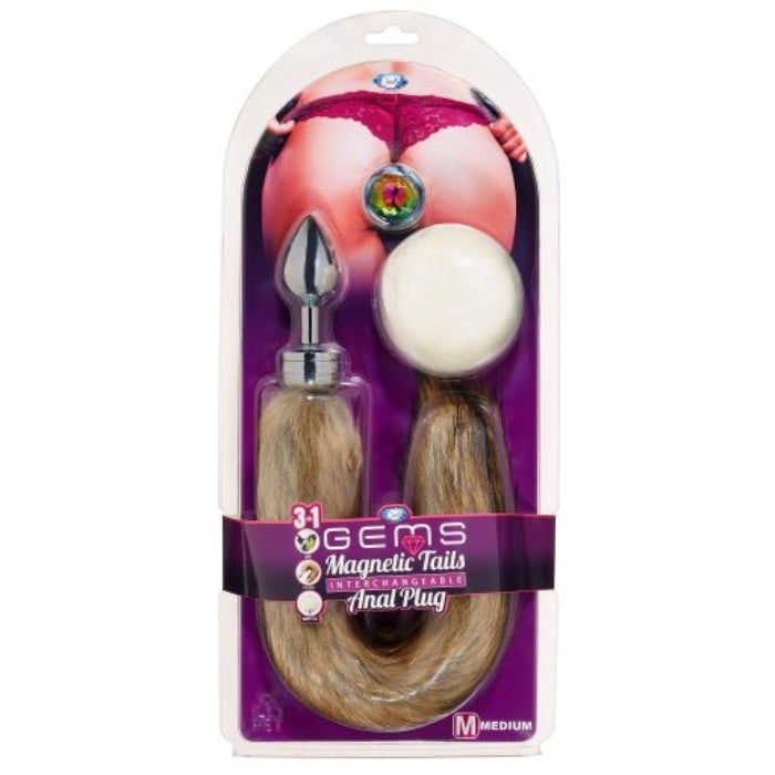 Lady Jane Adult Sex Shop | Cloud 9 3 in1 Magnetic Tails Medium Anal Plug Set