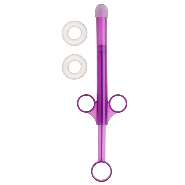 Lady Jane Adult Sex Shop | Cloud 9 Fresh + Lube Applicator with Cock Rings - Purple