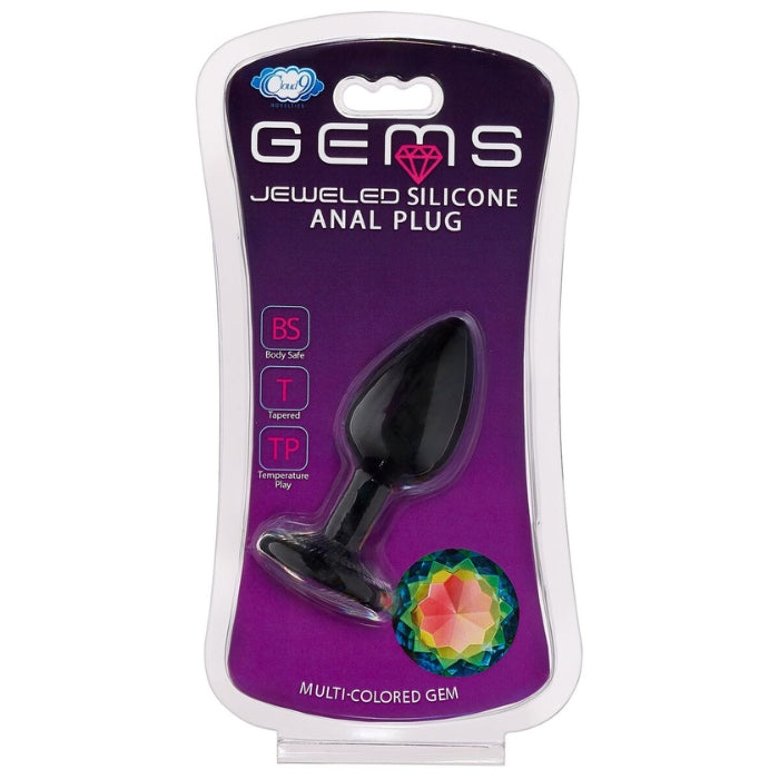 Lady Jane Adult Sex Shop | Cloud 9 Gems Black Silicone Anal Plug - Small