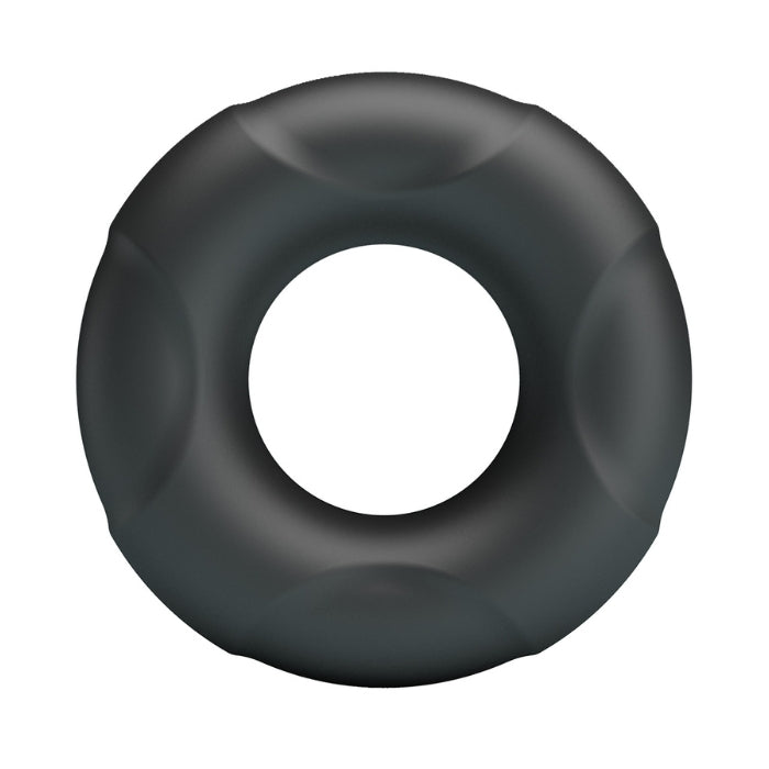 Black Crazy Bull Arvell cock ring with textured rubber grip