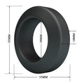 Crazy Bull Brodan black rubber cock ring, 55mm OD, 38mm ID, 10mm thick