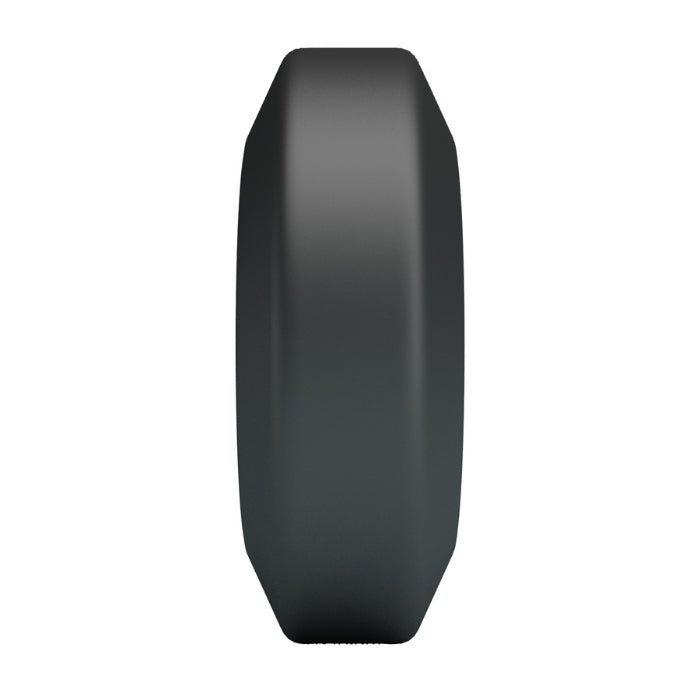 Sleek matte black Crazy Bull Brodan silicone wedding band with tapered design