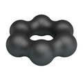 Crazy Bull Clauzell black matte silicone cock ring with cloud design