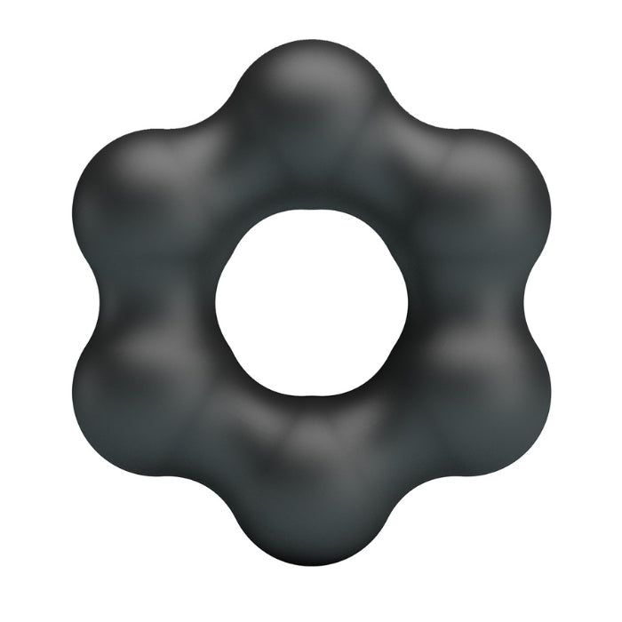 Black Crazy Bull Clauzell flower cock ring in silicone