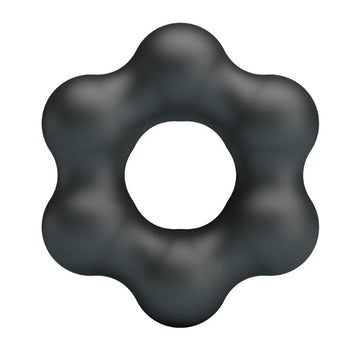 Black Crazy Bull Clauzell flower cock ring in silicone