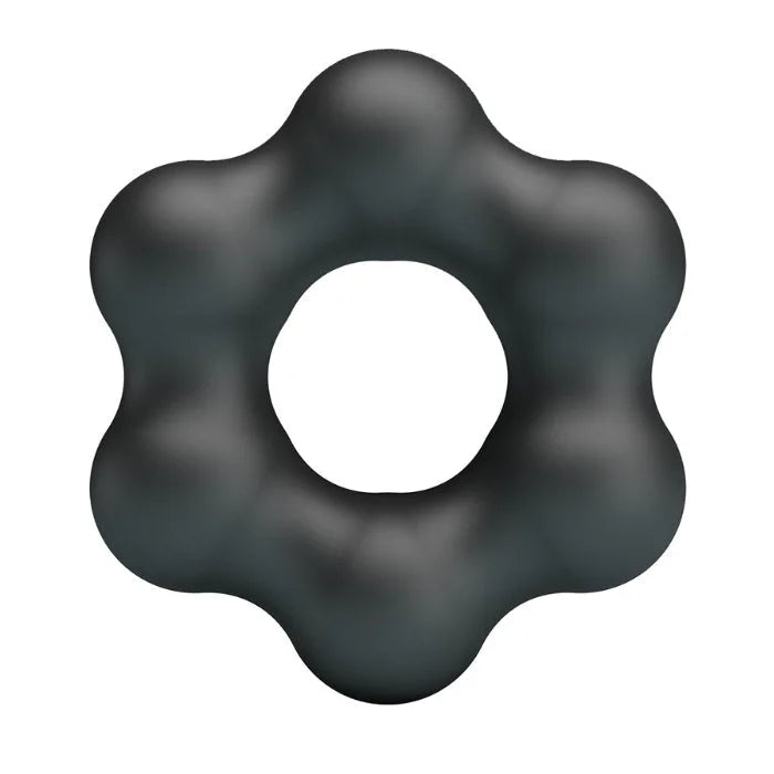 Black Crazy Bull Clauzell flower cock ring in silicone