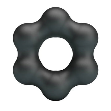 Black Crazy Bull Clauzell flower cock ring in silicone