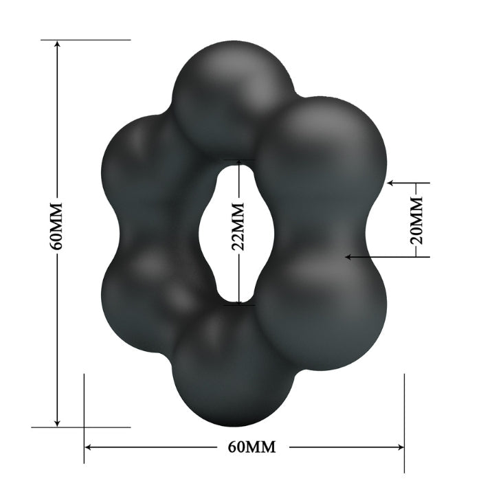 Black Crazy Bull Clauzell matte cloud silicone cock ring