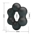 Black Crazy Bull Clauzell matte cloud silicone cock ring