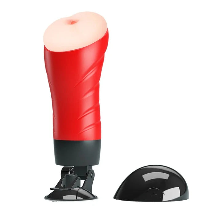 Crazy Bull Delia red silicone dildo with suction cup base