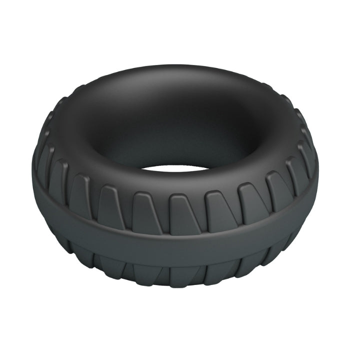 Crazy Bull Dilson black rubber tire-shaped cock ring grip