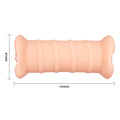 Pink silicone bone toy in Crazy Bull Emma double vagina masturbator