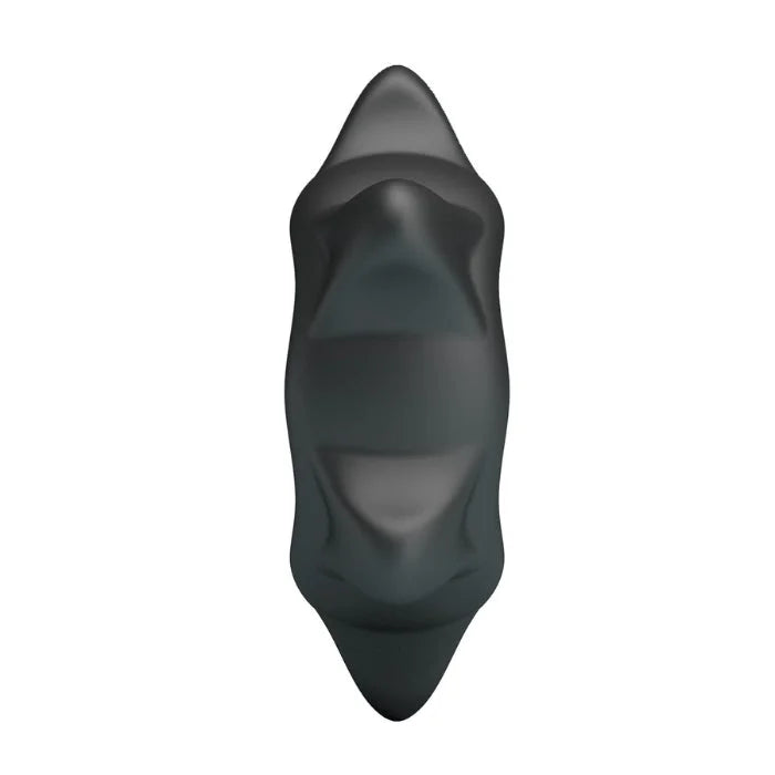 Black Crazy Bull Ethaniel cock ring with silicone face shape