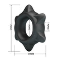 Crazy Bull Ethaniel black star-shaped silicone cock ring with center hole