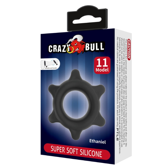 Crazy Bull Ethaniel black star-shaped silicone cock ring