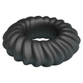 Black ribbed silicone Crazy Bull Fitz cock ring