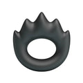 Black Crazy Bull Habert cock ring with matte crown design