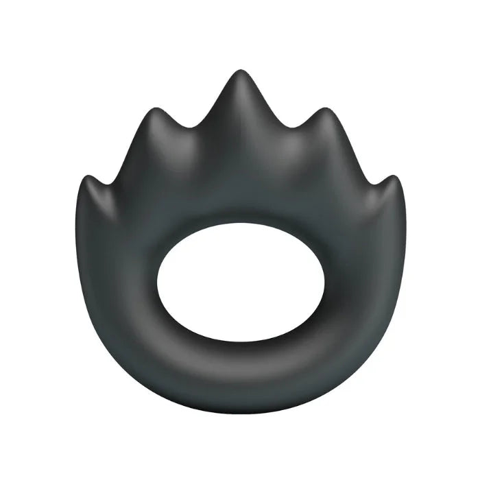 Black Crazy Bull Habert cock ring with matte crown design