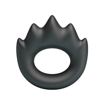 Black Crazy Bull Habert cock ring with matte crown design