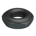 Black hexagonal nut on Crazy Bull Jarvius cock ring in glossy finish