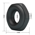 Black Crazy Bull Jarvius cock ring, 55mm silicone with 28x22mm hole