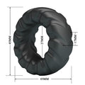 Black Crazy Bull Jeriko cock ring with textured silicone ribs