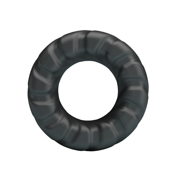 Black textured silicone Crazy Bull Jeriko cock ring